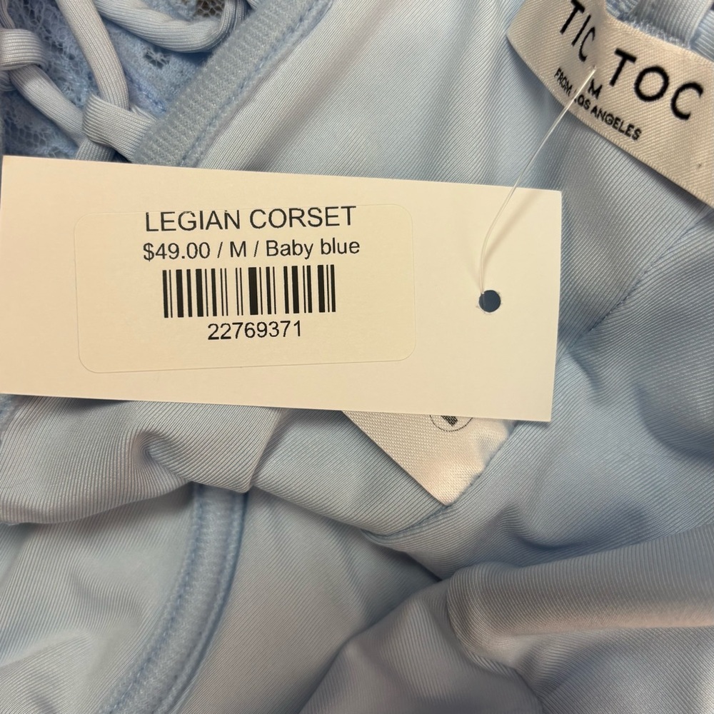 Tic Toc Legian Corset Baby Blue Lace Size Medium - Picture 5 of 7